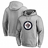 Men's Customized Winnipeg Jets Gray All Stitched Pullover Hoodie,baseball caps,new era cap wholesale,wholesale hats